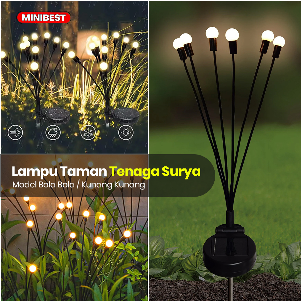 Jual Minibest Pro Lampu Taman Tenaga Surya Model Bola Bola Kunang