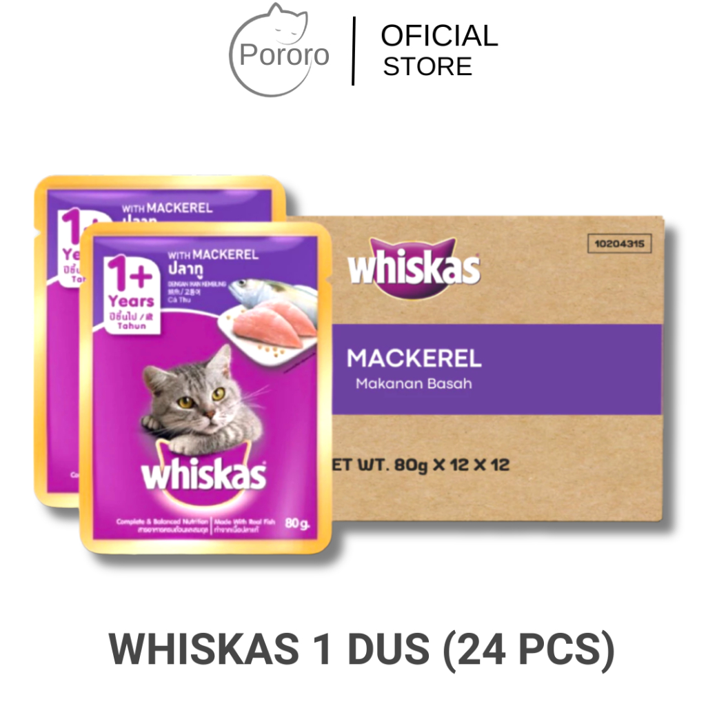 Jual Whiskas Pouch Mackerel Adult Wet Food Per Box X Gram Makanan