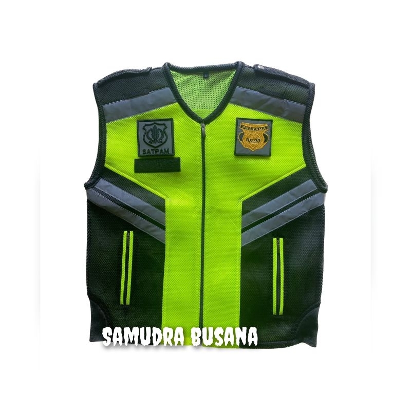 Jual Rompi Security Satpam Bahan Tebal Double Mesh Logo Lengkap