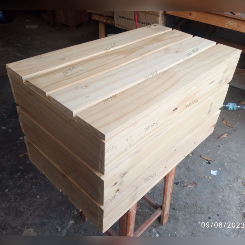 Jual Kotak Kayu Jati Belanda X X Tutup Dan Roda Keranjang Peti