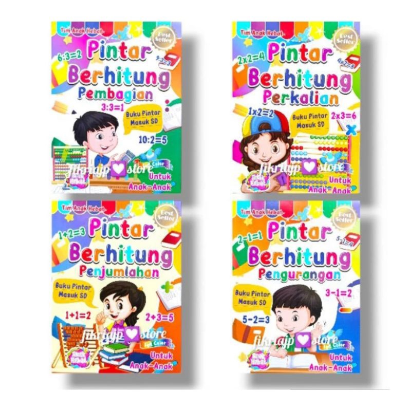 Jual Paket Buku Pintar Berhitung Penjumlahan Pengurangan Perkalian