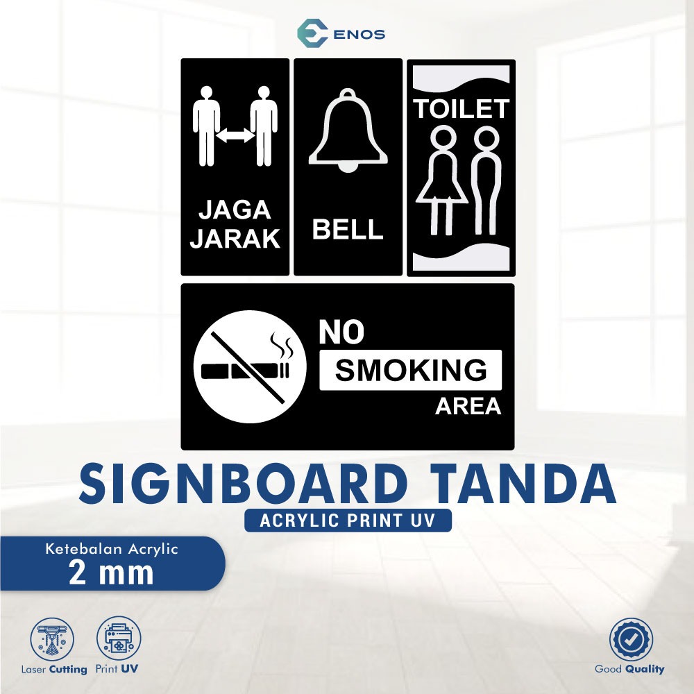 Jual Signboard Akrilik X Cm Papan Akrilik Papan Nama Acrylic