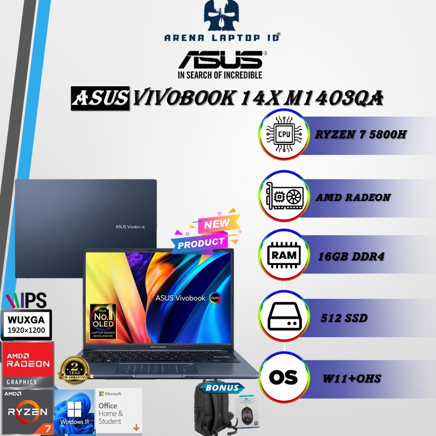 Jual Asus Vivobook X M Qa Ryzen H Gb Gb W Ohs