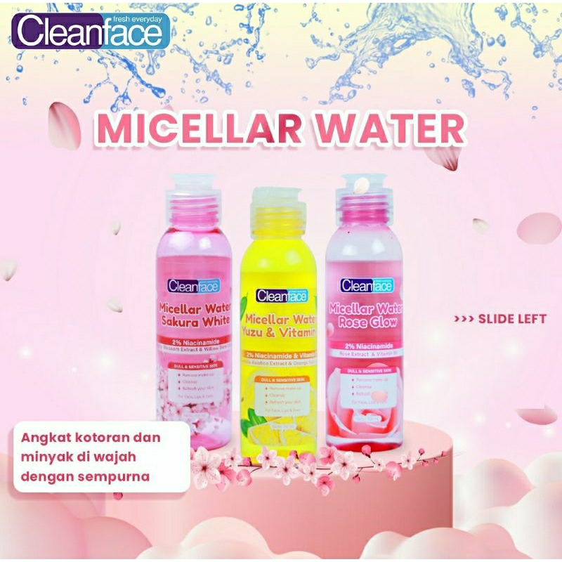 Jual CLEANFACE Purbasari Clean Face Micellar Water 3in1 Normal Oily