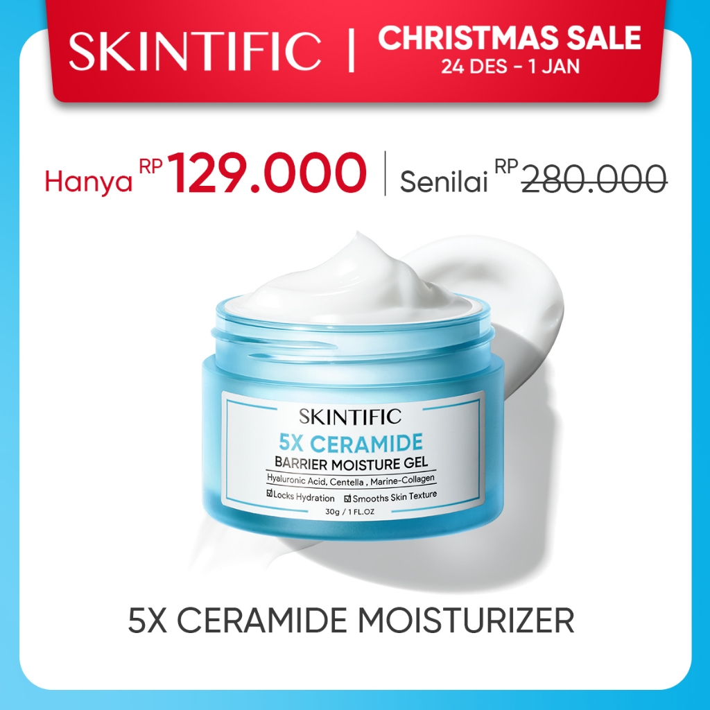 Jual 2PCS SKINTIFIC 5X Ceramide Barrier Moisture Gel 30g Kulit Sensitif