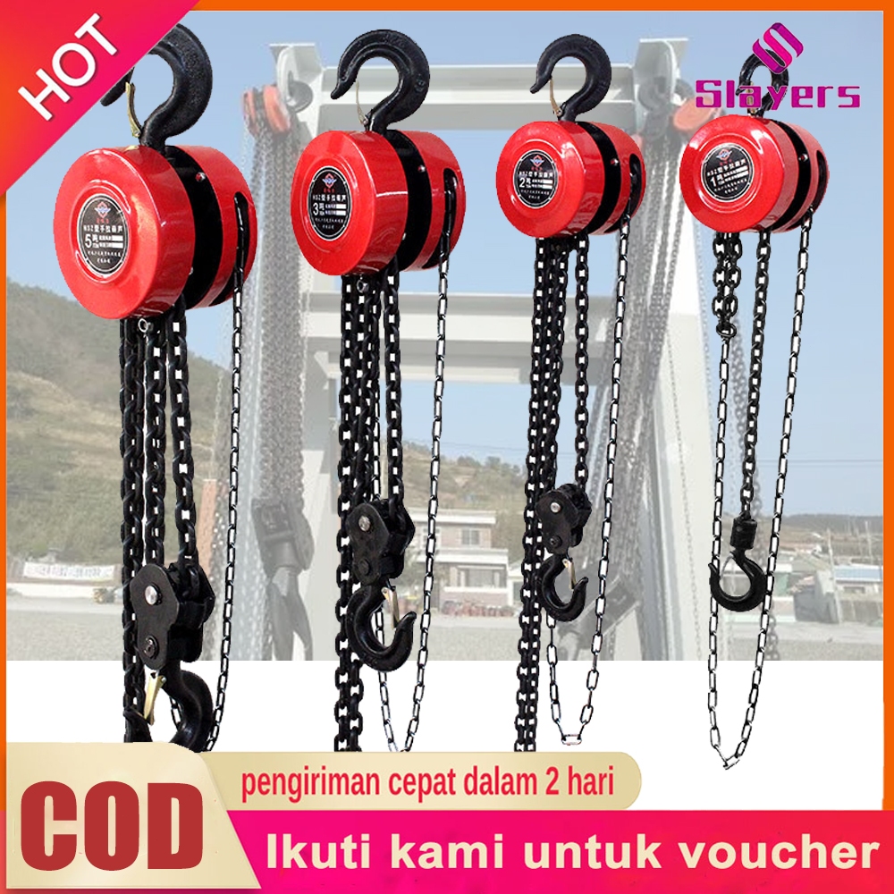 Jual Chain Block Hoist Katrol Alat Angkut Barang Ton Tons Meter