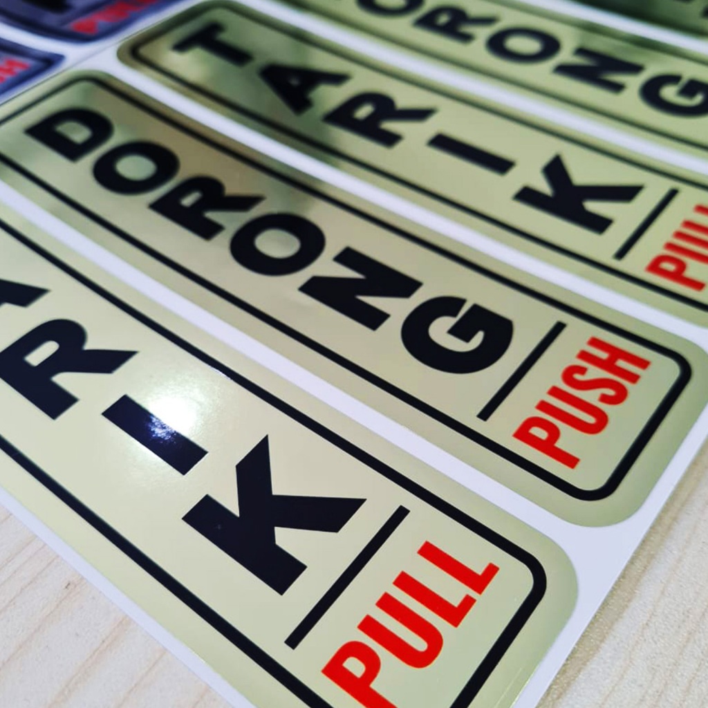 Jual SIGN LABEL STICKER DORONG TARIK PINTU DOOR SIGN PULL PUSH