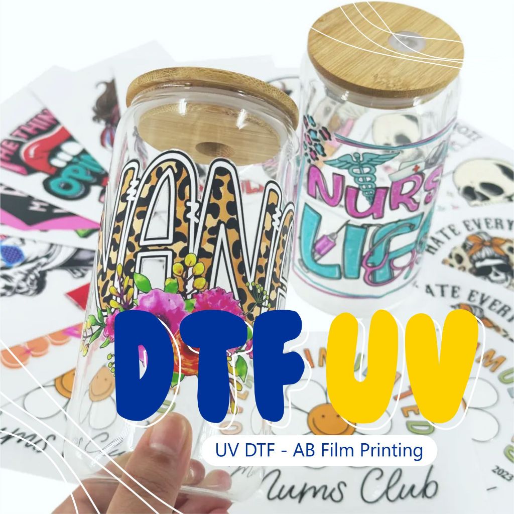 Jual Jasa Cetak Sticker UV DTF Print DTF UV Decal Kering Pengganti