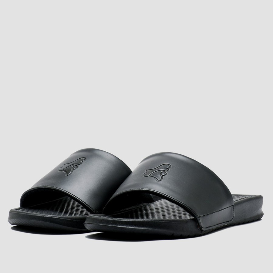 Jual Broslide Full Black V Sandal Brodo Sandal Slide Pria Sandal Pria