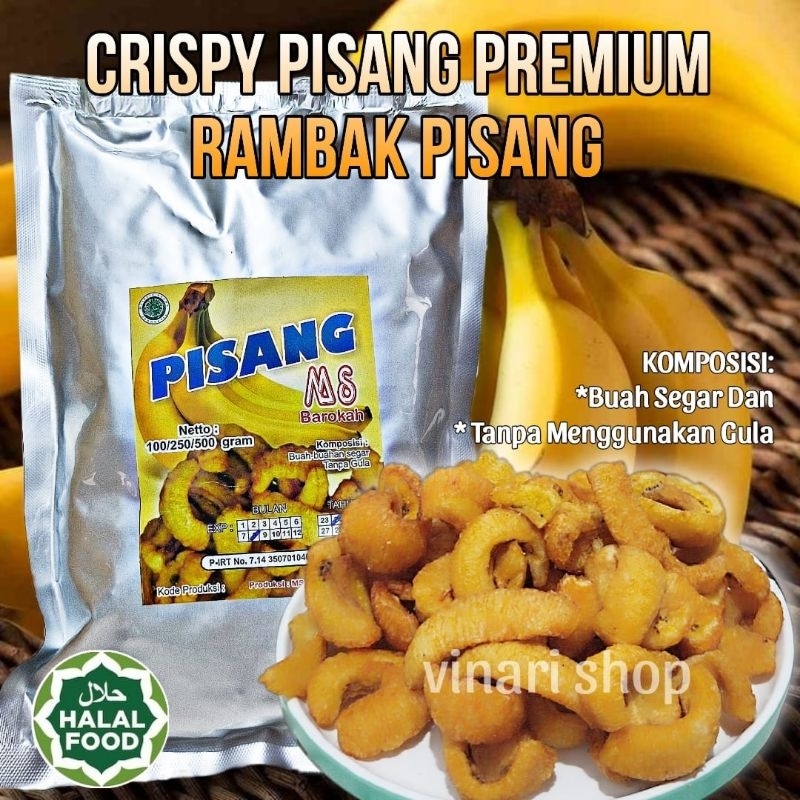 Jual Cemilan Rambak Pisang Premium Snack Krupuk Pisang Crispy Pisang