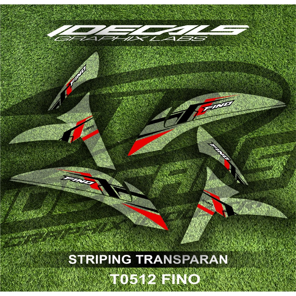 Jual T Sticker Striping Transparan Motor Fino Simple Bisa Custom