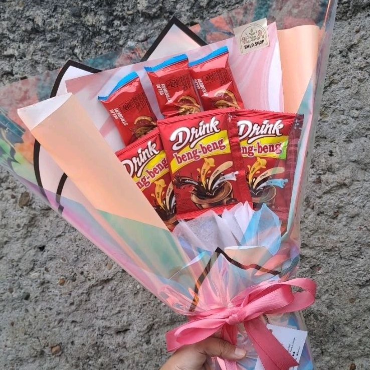 Jual Bucket Snack Isi Beng Beng Sachet Varian Dan Slai Olay Bisa