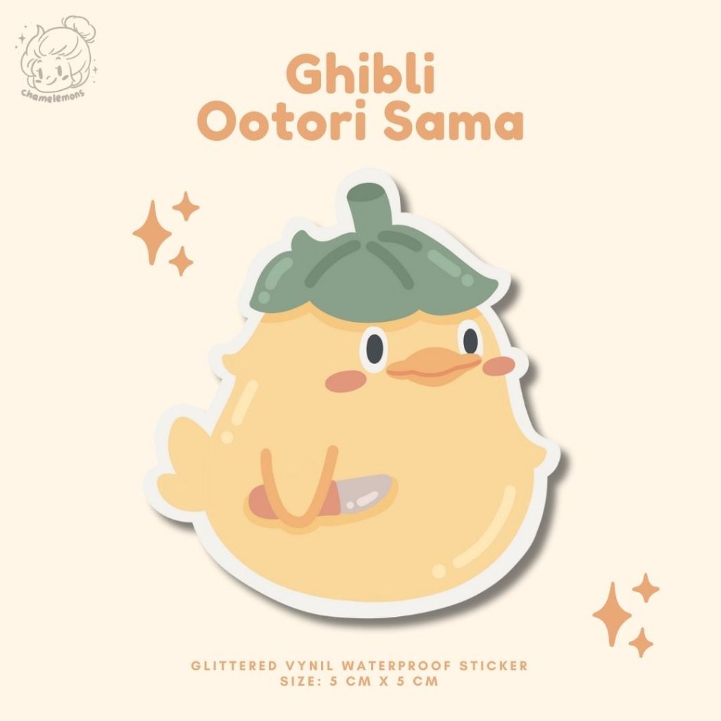 Jual Ghibli Ootori Sama Waterproof Vynil Glitter Sticker Uk X