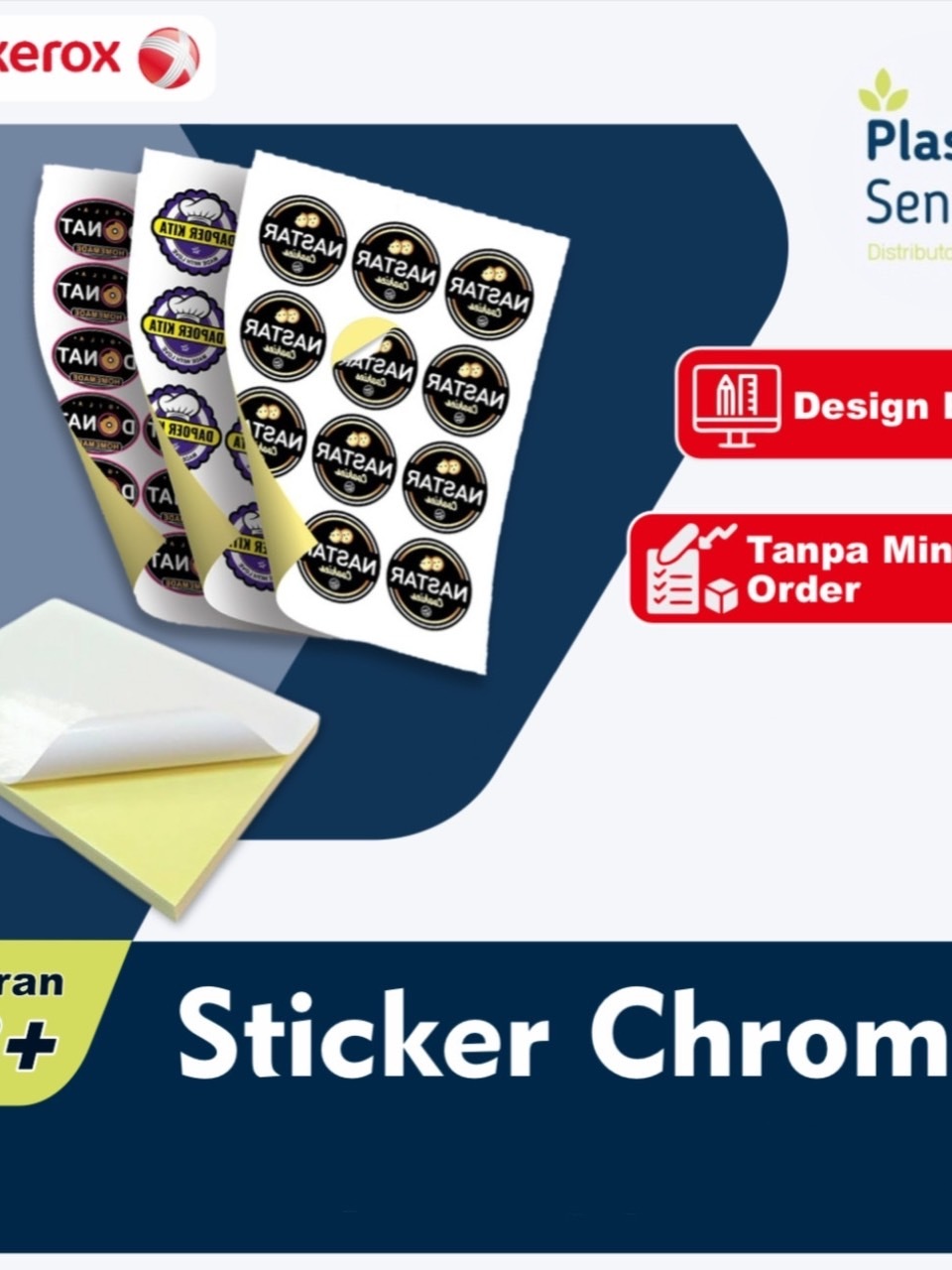 Jual Cetak Sticker A Chromo Bontak Vinyl Cetak Stiker Label