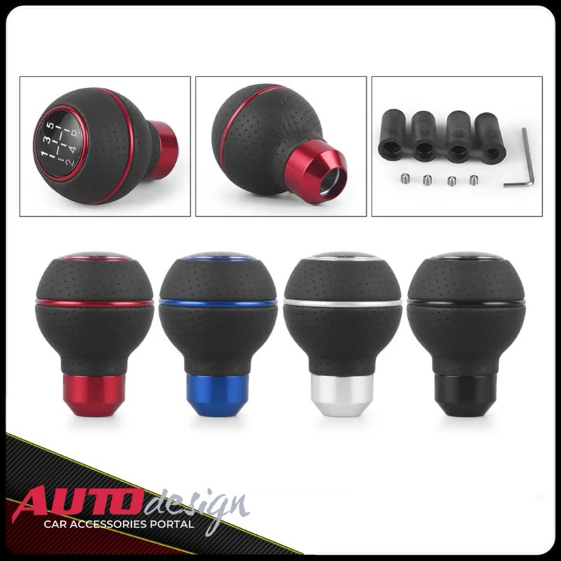 Jual Shift Knob Mobil Kulit Dan Alumunium Universal Percepatan