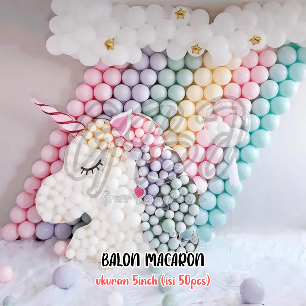 Jual GROSIR ISI 50PCS Balon MACARON PASTEL Latex 5 Inch Shopee