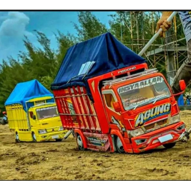 Jual MINIATUR TRUK OLENG TRUK OLENG KAYU ASLI TRUK OLENG FULL VARIASI