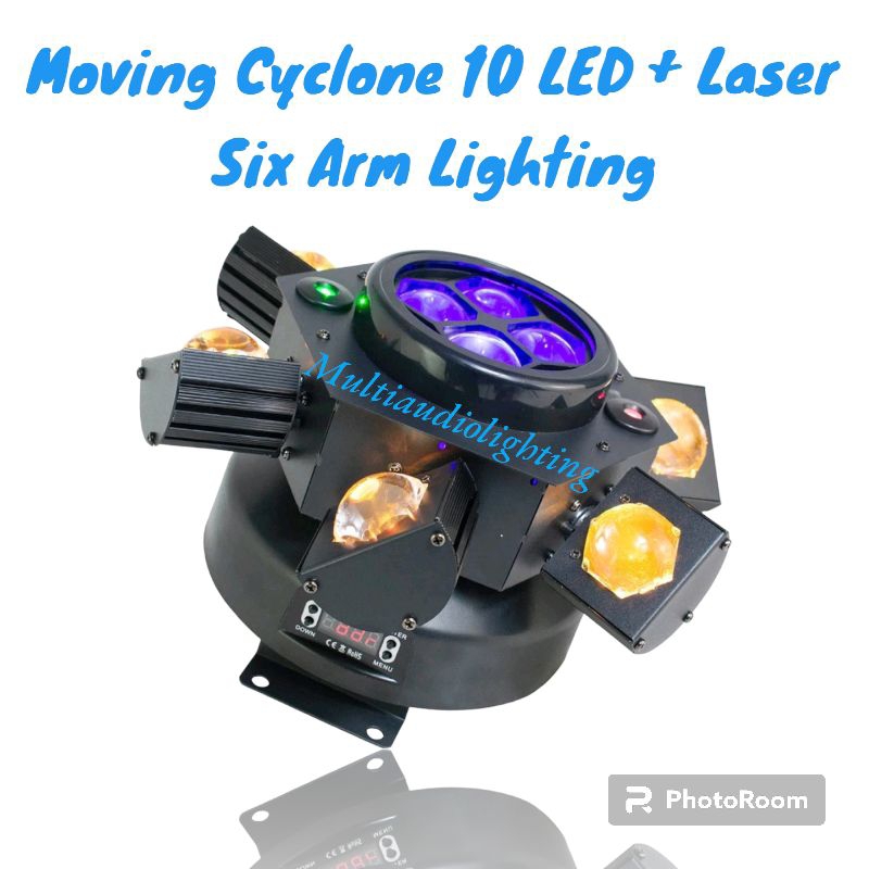 Jual Lampu Panggung Moving Cyclone 10x10 Six Arm Lighting Shopee