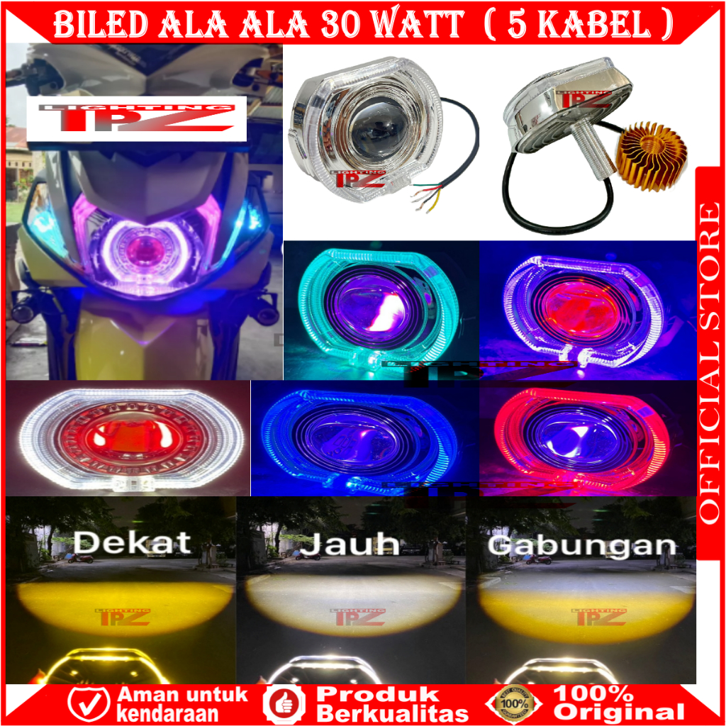 Jual ORIGINAL BILED ALA ALA New Projie Biled Cahaya Laser Cut Off Jauh