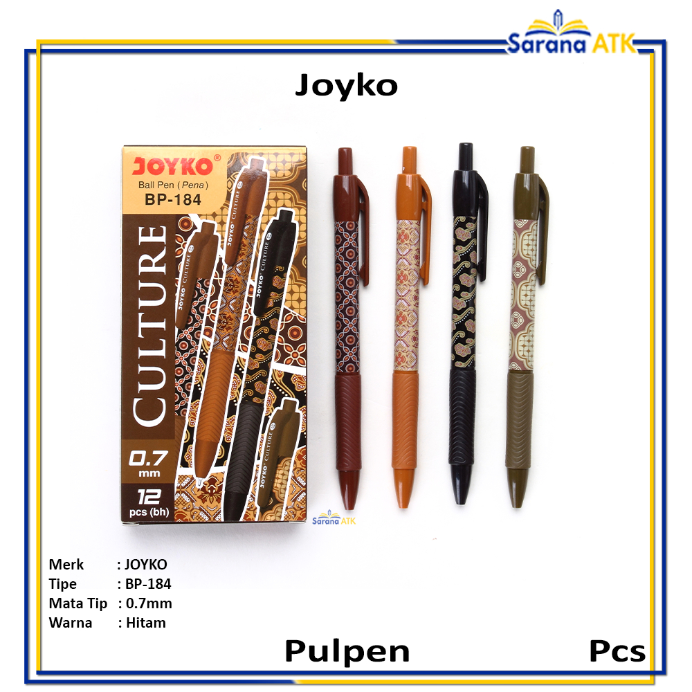 Jual Joyko Ball Pen Culture Bp Batik Pulpen Tinta Hitam Pcs