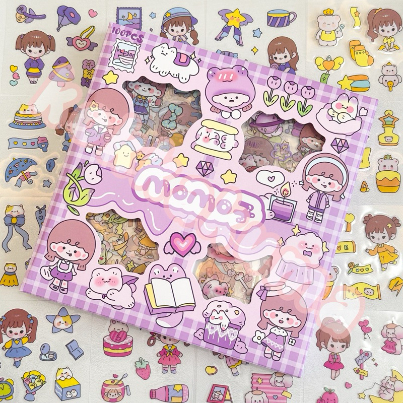 Jual KKM SANRIO Sticker Box Character Cartoon Stiker 2D Box Isi 100