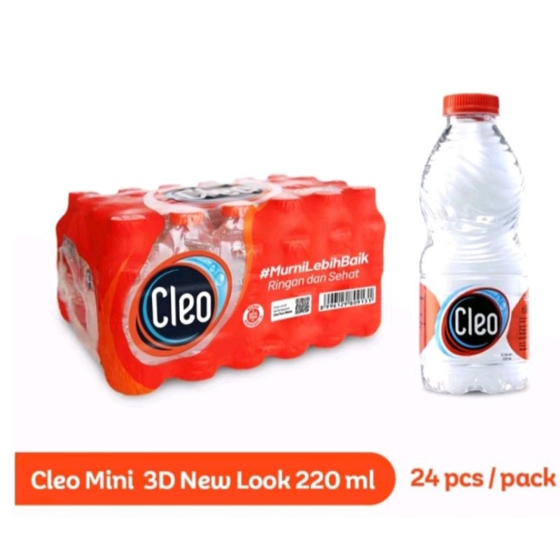 Jual Cleo Air Mineral 220ml Isi 24 Botol Shopee Indonesia