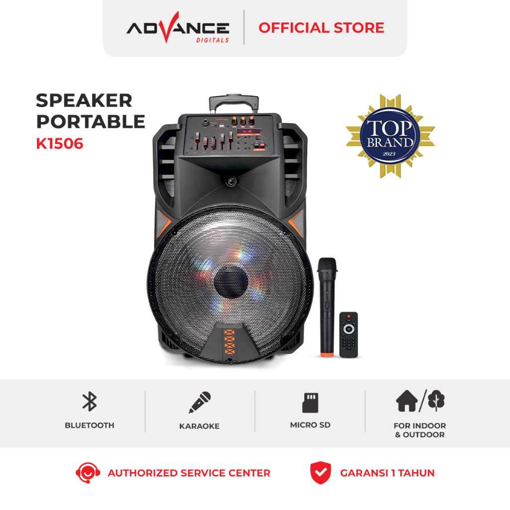 Jual Speaker Bluetooth Portable Advance K Inch Free Bh Mic