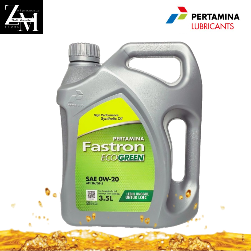 Jual OLI MESIN FASTRON ECOGREEN 0W 20 3 5 LITER ORIGINAL PERTAMINA