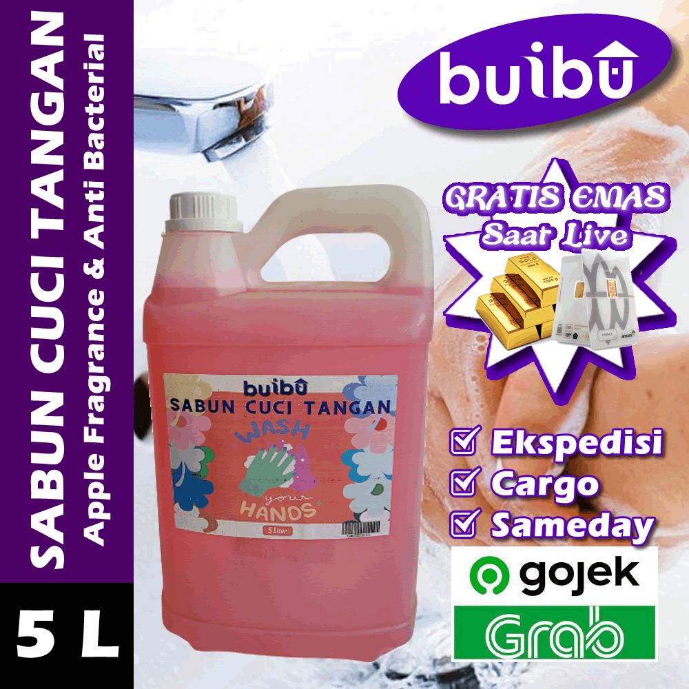 Jual KHUSUS GOJEK Buibu Sabun Cuci Tangan 5 Liter Wangi Lavender