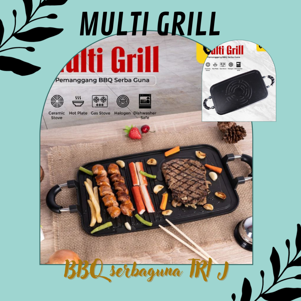 Jual Alat Panggangan Serbaguna Multi Grill Pan Tri J Shopee Indonesia