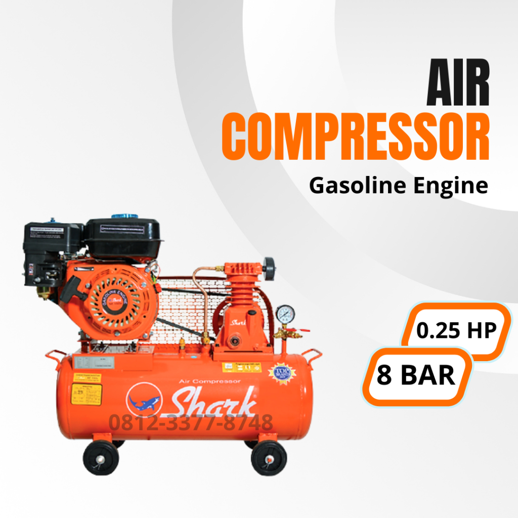 Jual Mesin Kompresor Udara 1 4 Hp Shark Air Compressor Gasoline 0 25hp