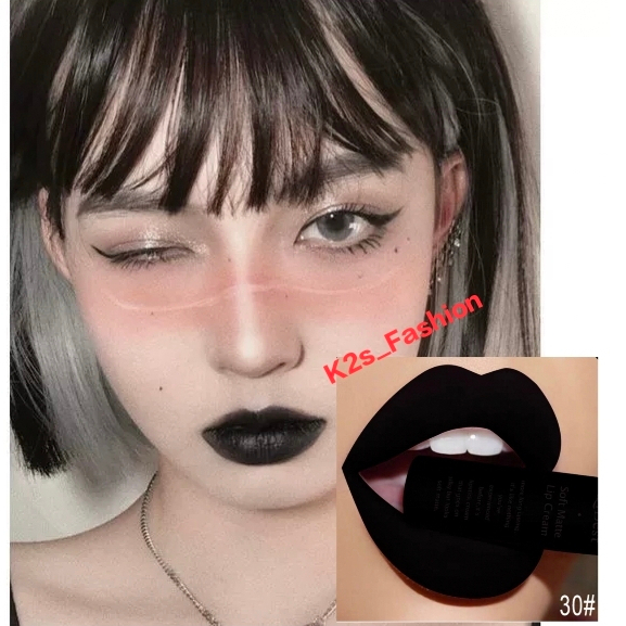 Jual 34 Warna Waterproof Liquid Lipstik Matte Nude Brown Black Lipstick