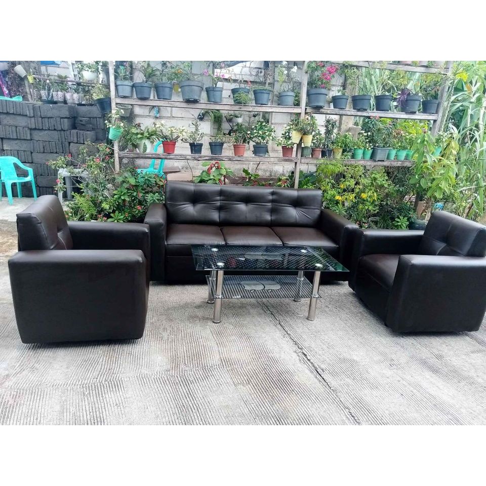 Jual Sofa Kulit Minimalis 311 Kursi Tamu Kulit Mewah BATAM Shopee