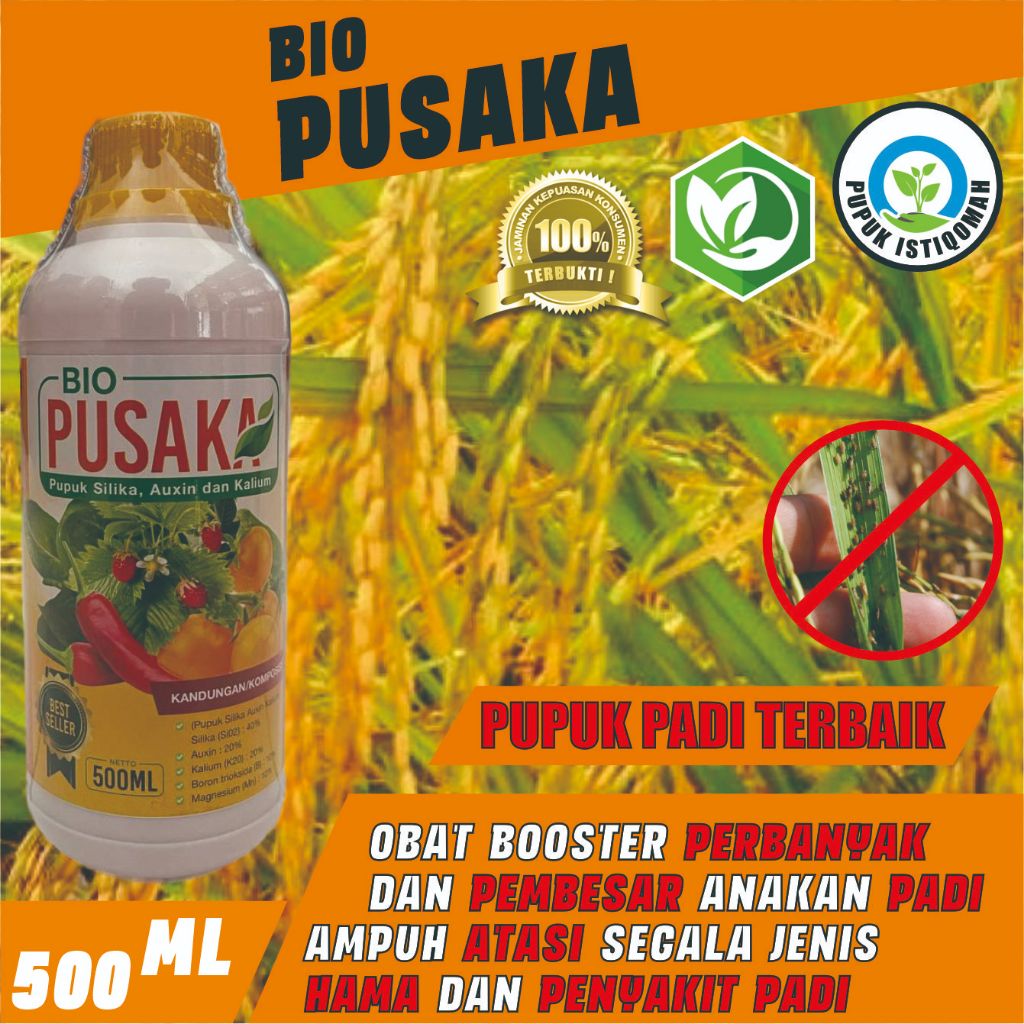 Jual PUPUK PADI ASEM ASEMAN BIO PUSAKA 500ML Obat Semprot Asem Aseman