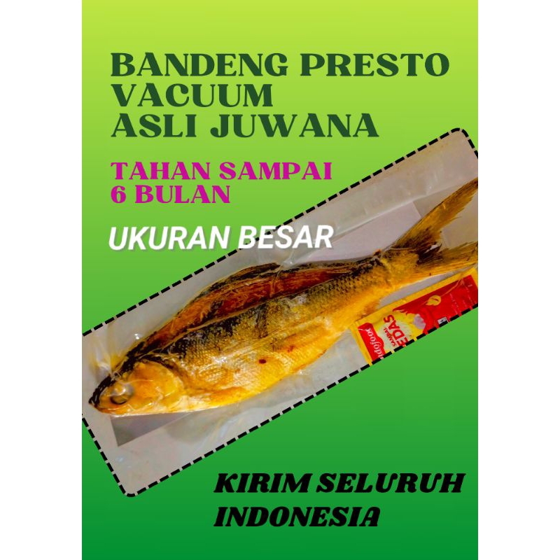 Jual Bandeng Presto Duri Lunak Juwana Vacuum Ukuran Besar 1kg Muat 5