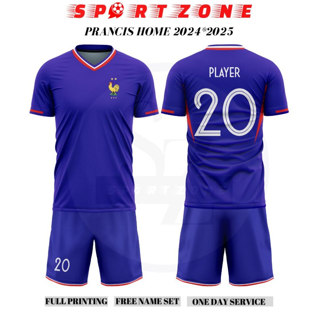 Jual Jersey Baju Bola PRANCIS HOME LIGA EURO 2024 2025 Free Nameset