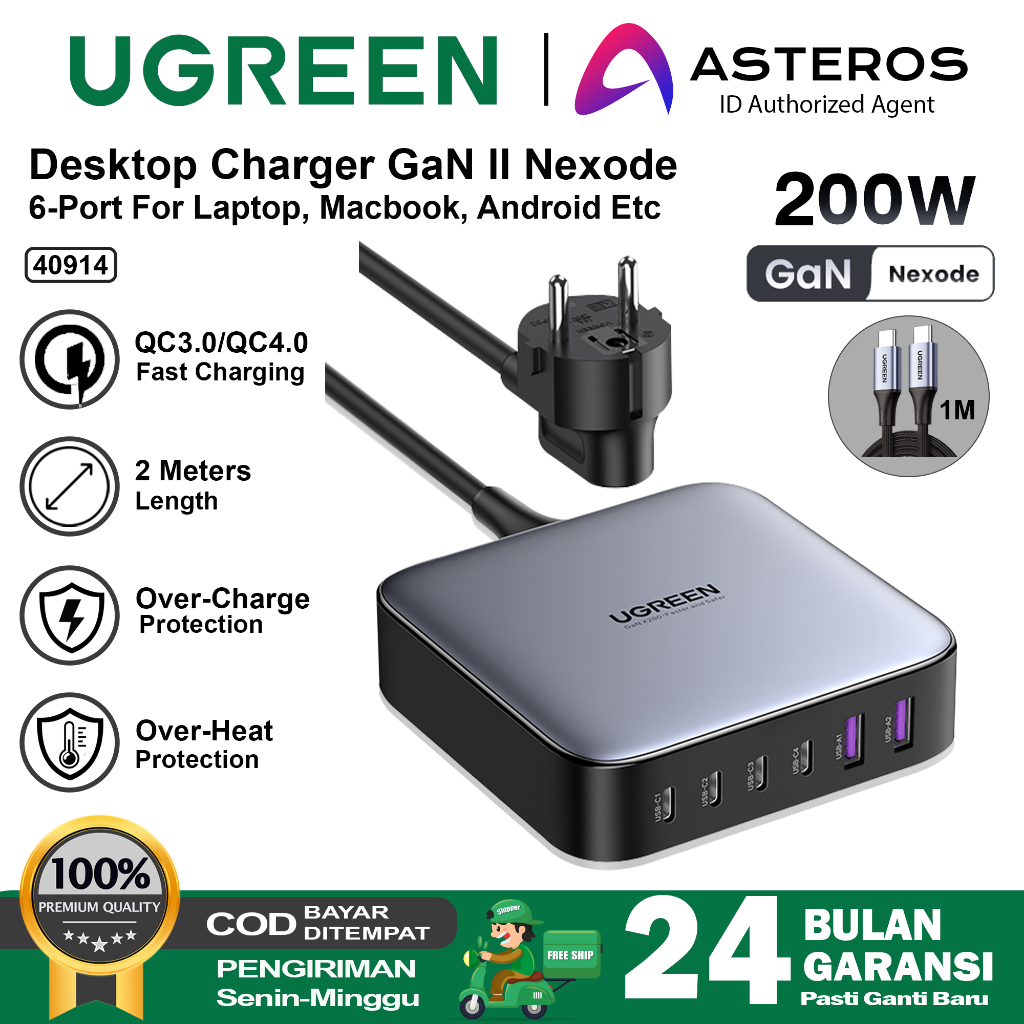 Jual Ugreen Kepala Charger Gan Multi Port Pd Fast Charging W