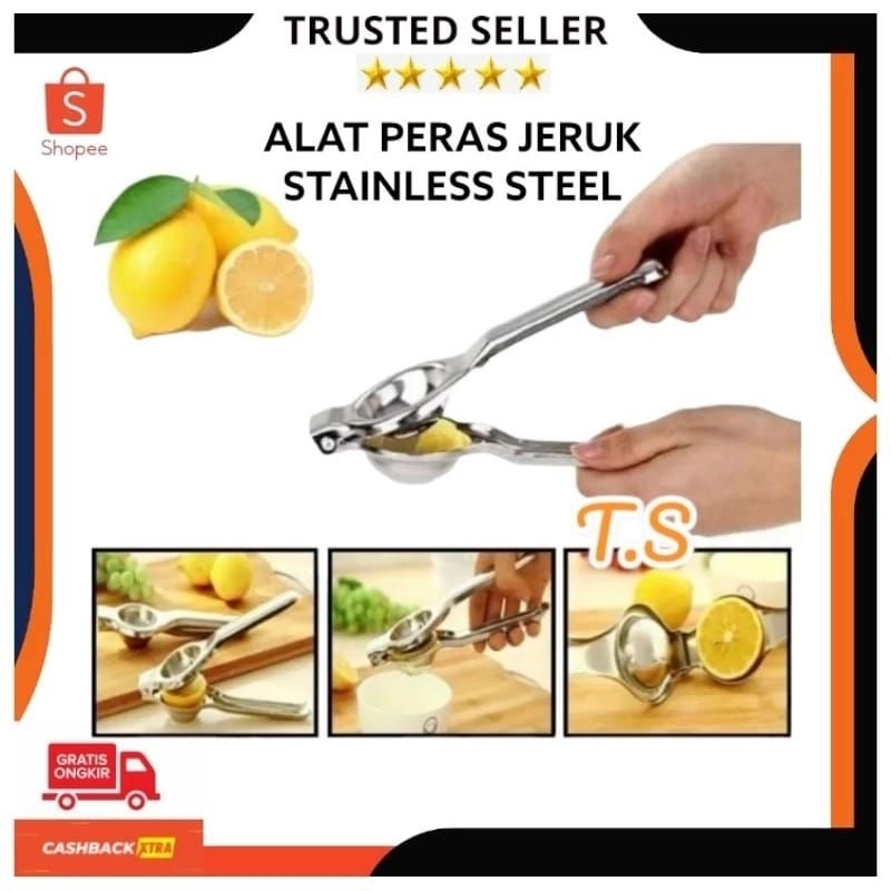 Jual Alat Peras Jeruk Stainless Steel Lemon Juicer Extractor Squeezer