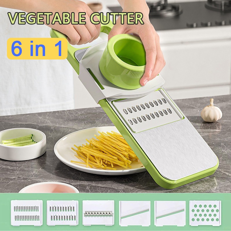 Jual Parutan Sayur 6in1 Vegetable Cutter Premium Stainless Steel