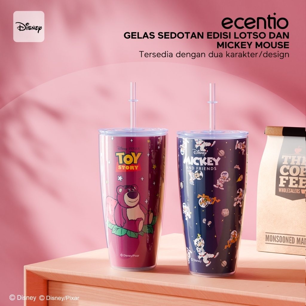 Jual Ecentio 650ML Cold Cup Disney Tumbler Minum Double Wall Lotso