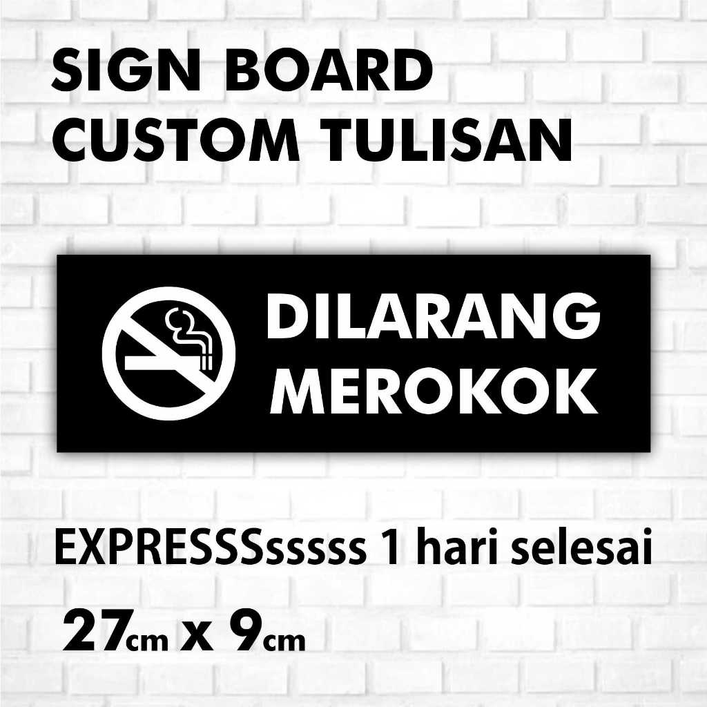 Jual Sign Dilarang Merokok Akrilik Shopee Indonesia