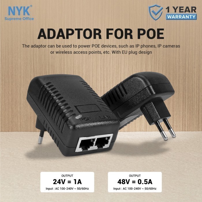 Jual Adaptor POE 48V 0 5A Power Supply Injector For AP Router CCTV