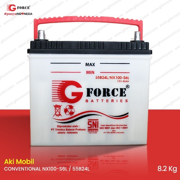 Jual Aki Mobil Gforce NX100 S6L 55B24L CONVENTIONAL 55AH 12V Shopee