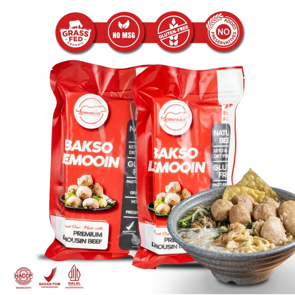 Jual Bakso Daging Sapi Premium Non MSG Gluten Free Bakso Lemooin