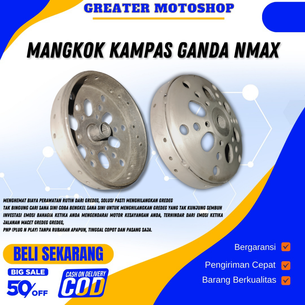 Jual Mangkok Kampas Ganda Nmax Aerox Lexi Pulley Rumah Roller Aerox