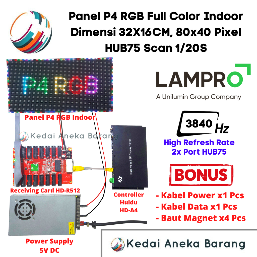 Jual Panel Module Modul Led P Running Text Smd Rgb Indoor Tri Full