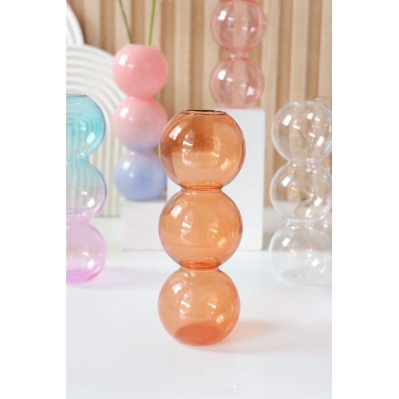 Jual Vas Kaca Bubble Aesthetic Vase Kaca Nordic Dekorasi Vas Kaca