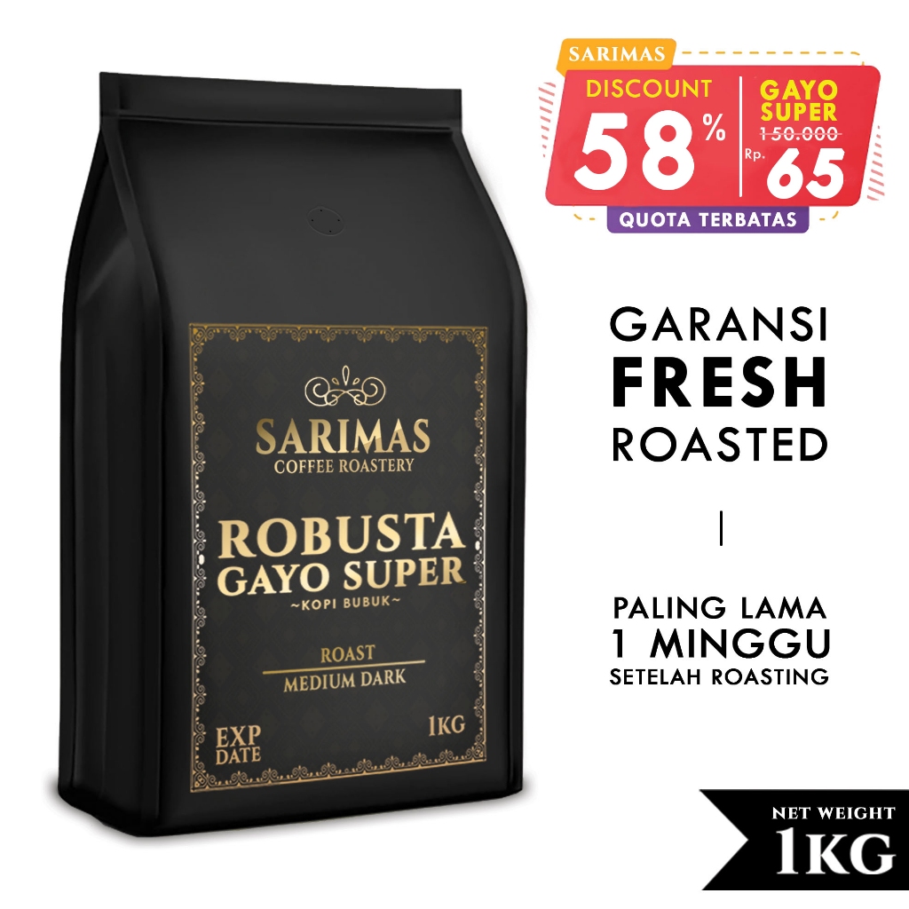 Jual Kopi Robusta Gayo Super Kg Sarimas Kopi Bubuk Fresh Roasted