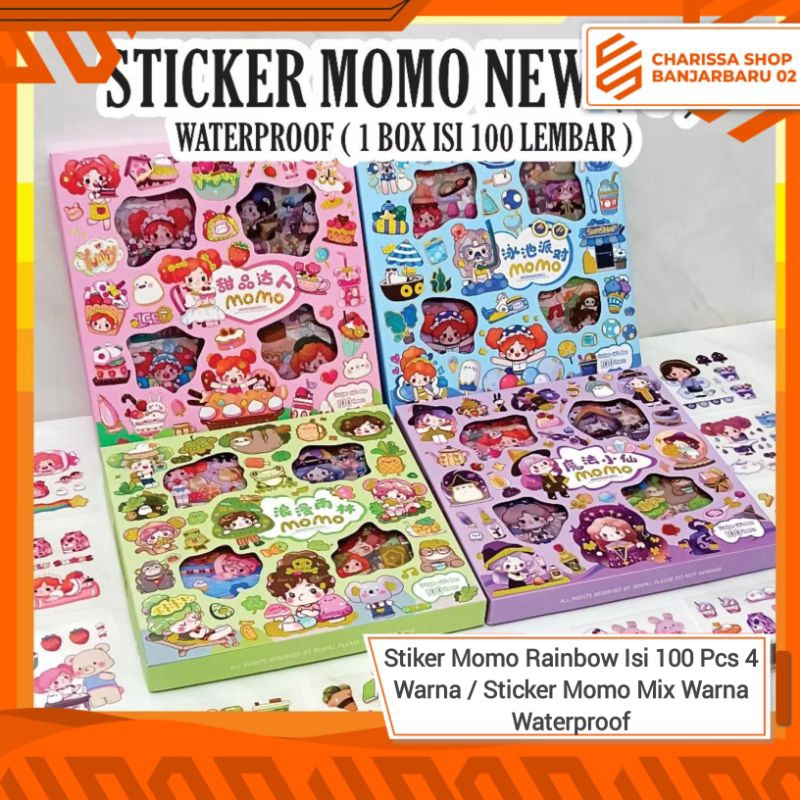 Jual Stiker Momo Rainbow Isi 100 Pcs 4 Warna Sticker Momo Mix Warna