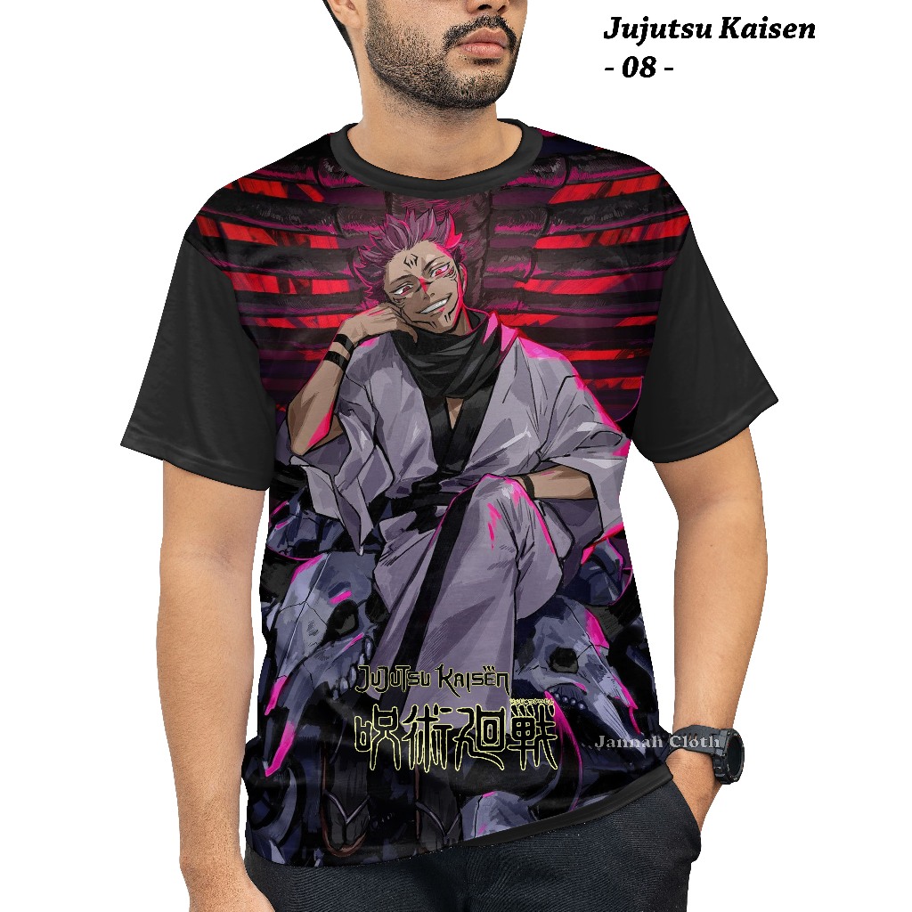 Jual Kaos Anime Jujutsu Kaisen Sukuna Monster Jjk Sablon Digital